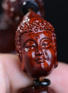 极速印度小叶紫檀手串一念之w间湘工艺雕刻佛珠男士文玩本命年手