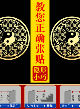 速发福钱吉祥结门贴门对五解决大门对邻居门天官赐门挂件门神贴