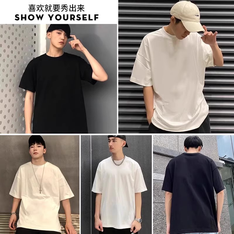 回力t恤男生纯棉短袖夏季穿搭日系简约印花体恤潮流新款学生上衣
