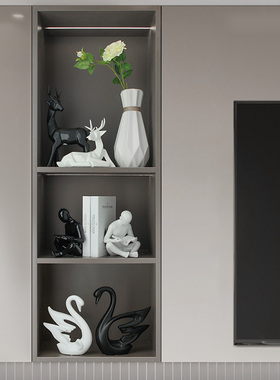 速发档摆美创意摆件家居饰品客厅轻奢酒柜电视柜高贝汉设乔迁新居