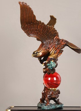 速发老铜摆件全鹰大展宏图大鹏展翅家乔办公室装饰品店铺开业居迁