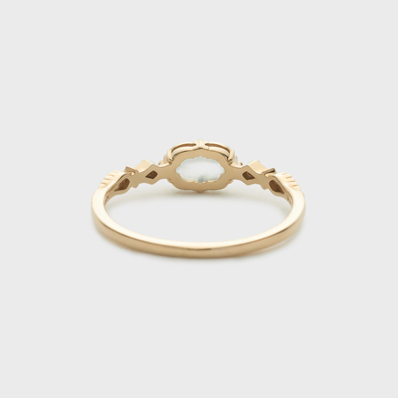 Akado Swaying Light Alloy Set Labradorite Ring