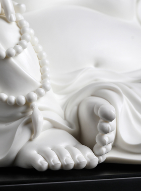 新品乾坤弥勒佛像陶p瓷供奉大肚开心笑佛像弥勒林弋新大师摆件