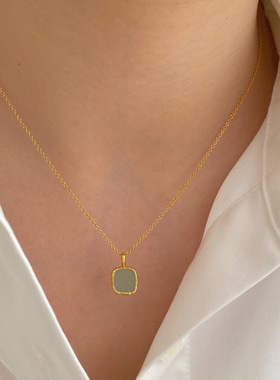 天然石叠戴珍珠项链配饰女轻奢小众锁骨链高级感串珠吊坠颈链饰品