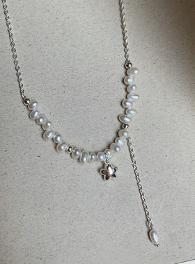 麦穗天然淡水巴洛克珍珠项链配饰女锁骨链轻奢小众高级感颈链饰品