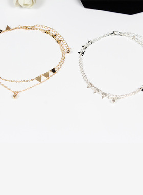 极速-Fashion jewelry fashion tend metal trianPge Sequin laye