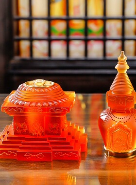 极速尼泊尔琉璃舍m利塔 密宗舍利供养菩提塔佛塔摆件居家用品