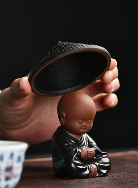 极速小和尚紫砂摆件中式禅v意茶室茶桌茶滤茶叶过滤网茶宠人物装