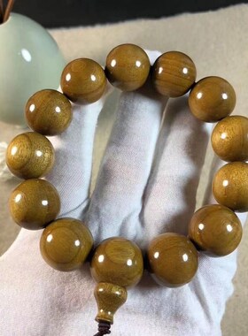 新品老料金丝楠木手串阴沉木水波纹文玩佛珠手O串2.0男女士文玩手