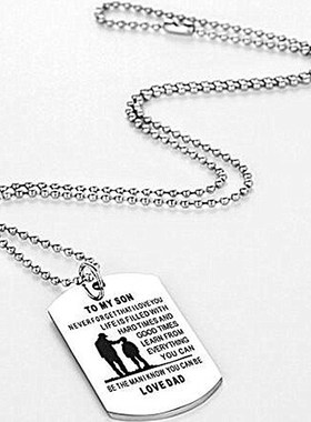 极速军牌项链狗牌diy刻字个性化的父母亲儿子生S日照片美军身份配