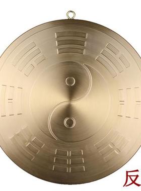 极速纯铜圆形山海镇外面铜里面木板八卦镜凸镜挂件不易Z掉色彩绘