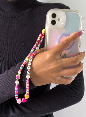 极速Boho Trend Colorful tSoft Clay Rope for Cell Mobile Phon