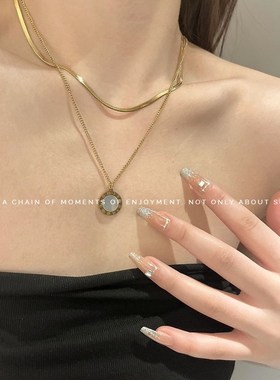 极速chain luxury niche dtesign 2023 new simple clavicle neck