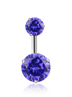 极速12 Colors Doluble Round Cubic Zirconia Geometric Shape B