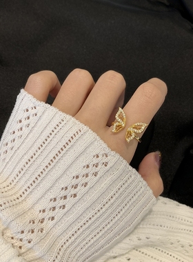 极速大码适合手指粗n的戒指大号女胖mm装饰胖手开口戒食指小众设