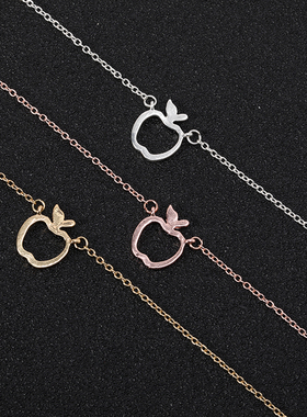 极速Hollow Outlilne Funny Geometric Cute Fruit  Charm Chain