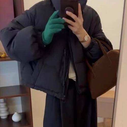 2025新款泡芙棉服外套女冬季中长款韩系保暖棉袄小个子棉衣xw - 图2