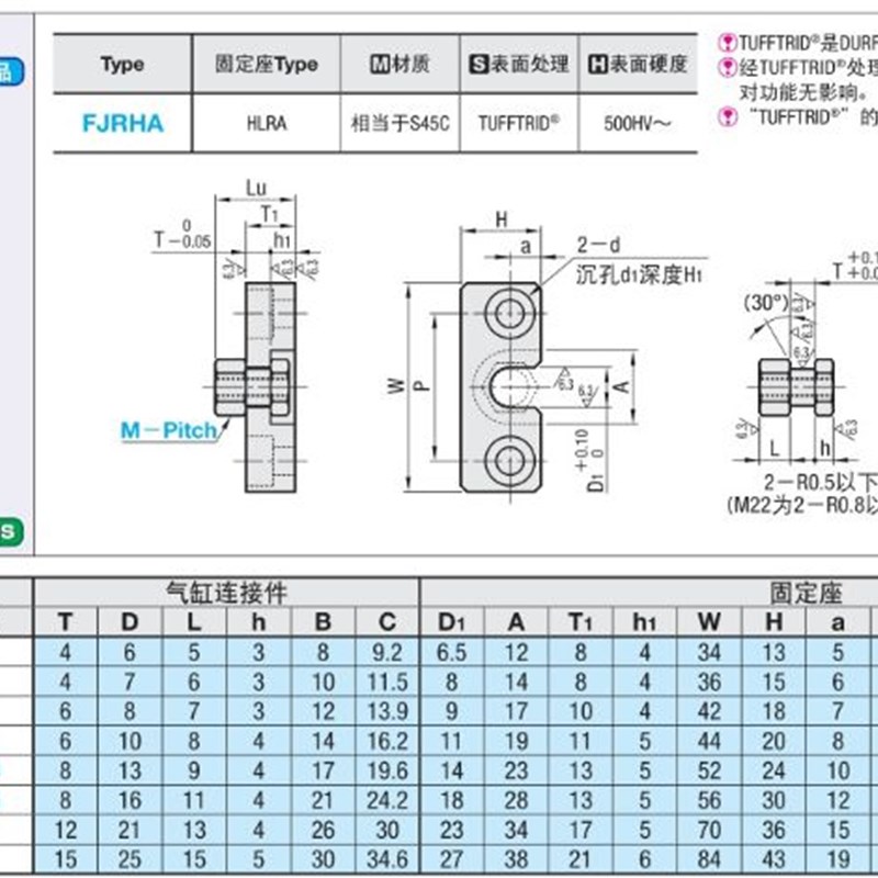 极速浮动接头简易连接型 气缸连接件固J定座组件内螺纹型 外螺 - 图1