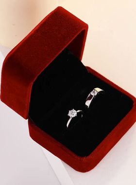 极速仿真对戒结婚一对婚礼现场用道具F情侣戒指男女求婚订婚钻戒
