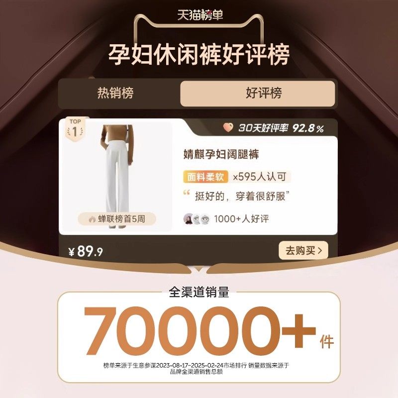 婧麒孕妇裤子秋冬外穿加绒加厚阔腿裤2025新款不勒肚子长裤孕妇装,淘宝优惠券,粉丝福利购,淘宝优惠卷