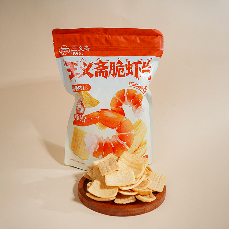 【王义斋】鲜虾味脆虾片170g薯片童年味道追剧解馋零食小吃