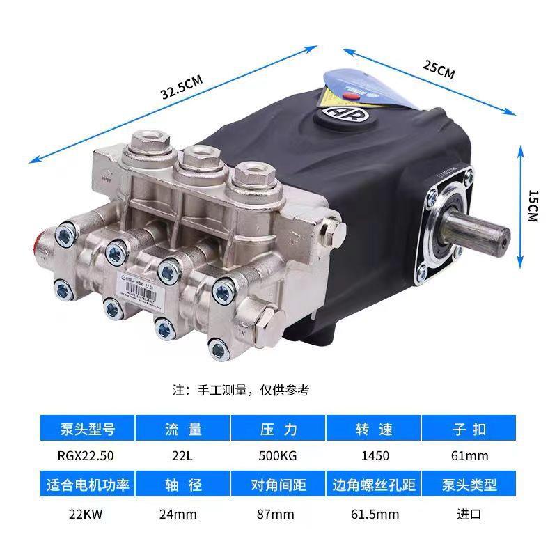 意大利进口超高压清洗机高压泵500公斤商用洗车机原装工业泵头-图2
