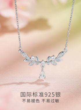 六桂福月桂女神银项链女高级感