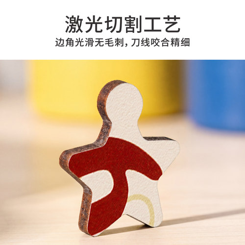 TOI图益拼图线条小狗周边成人版手工diy木质时钟挂钟小狗苹果礼物 - 图2