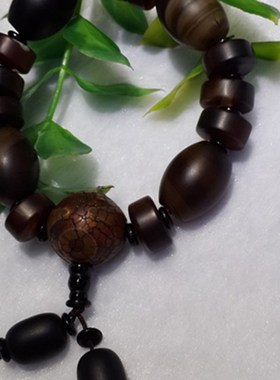 极速冰种仿古天然茶黑色 玉v髓玛瑙 佛珠 路路通 佛串手錬手串 男