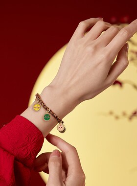 新品新品推荐民族风复古藏式x编织五路财神手绳端午节五彩绳桃花