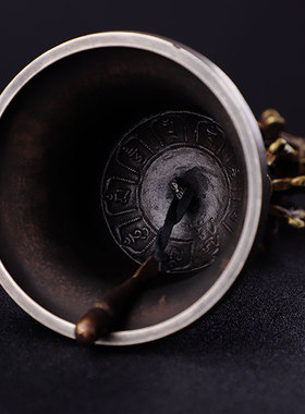 极速尼泊尔精品手工特大号五股九股金刚铃杵纯铜铃铛摇.铃回音长