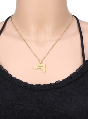 极速新款欧美时尚热销不锈钢埃塞俄D比亚提格雷区吊坠项链饰品男