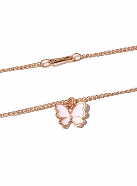 极速欧美时尚白色蝴蝶项链女 跨境个butterflGy pendants  F19140