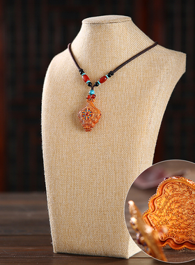 新品憬鸿尼泊尔楞严m咒可打开胎毛项链吊坠嘎乌盒男女士个性随身