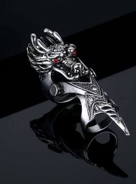 极速Retro personality rsing punk style alloy jewelry ring co