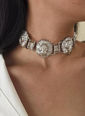 极速Hip Hop Heavy Metal Mens NecCklace Lion Head Pendant Geo