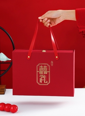 极速2025新款手提结婚喜糖盒回礼抽屉礼J物盒订婚伴手礼盒现货空