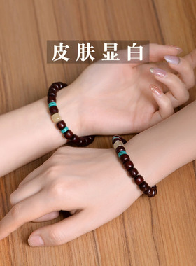 极速小叶紫檀闺蜜手串 情侣信物姐D妹一对设计佛珠女款手链紫檀原