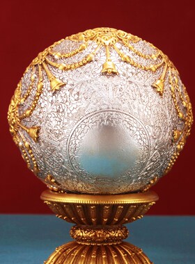 极速树脂释迦f牟尼钵神兽格桑花浮雕花钵碗藏式用品佛钵菩萨摆件