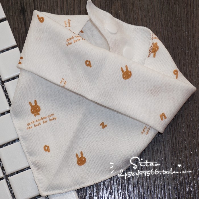 春夏透气薄款新生儿婴儿纯棉纱布三角巾宝宝围嘴口水巾双按扣围兜,淘宝优惠券,粉丝福利购,淘宝优惠卷