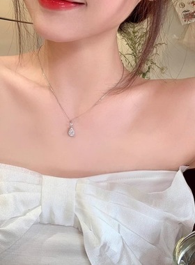 气质简约水滴项链女款经典轻奢小众设计感高级颈链ins学生高颜值