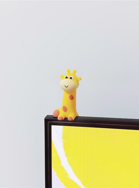 新品工位b解压情绪稳定装饰摆件电脑显示器车机屏幕办公室长颈鹿