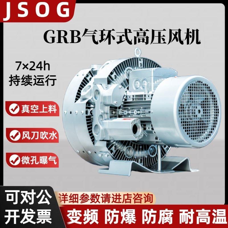 GRB620-HH033皮革喷涂机械用高压漩涡风机3.3KW高压集尘变频风机 - 图1