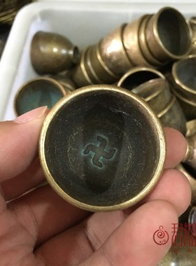速发碗古纯铜小茶仿小茶杯酒杯香具件酒杯小酒盅酒具摆小古玩收藏