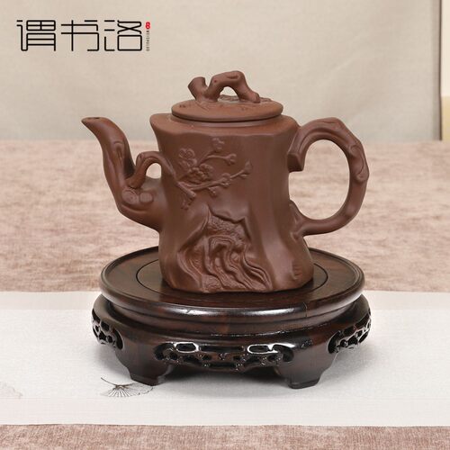 黑檀木圆形花瓶底座奇石头香炉花盆酒坛茶壶鱼缸佛像摆件底座托架 - 图2