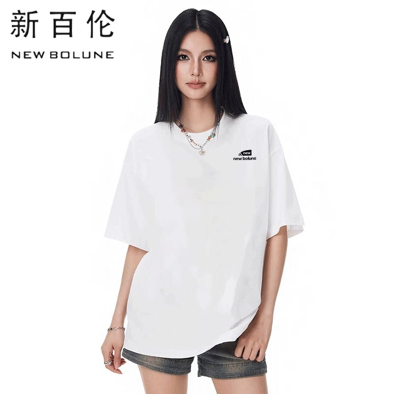 New Bolune/新百伦官方正品夏季男女圆领短袖休闲T恤
