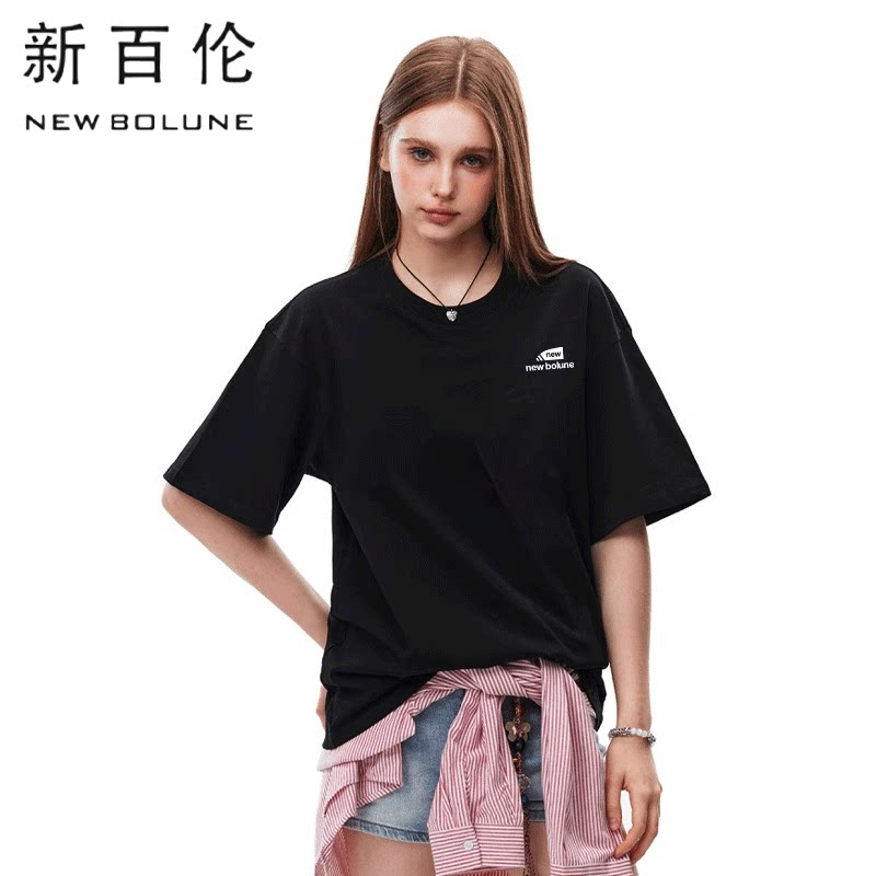 New Bolune/新百伦官方正品夏季男女圆领短袖休闲T恤