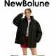 NEW BOLUNE/New Balance Official Website Loose and Casual Standing Collar Warm Collar Bread Cotton Clothing Jacket Couple