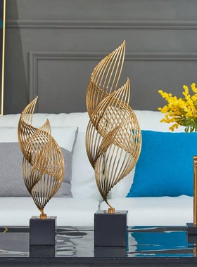 速发新中档轻奢摆件风生水起工式客厅电视柜玄关办公室桌面装饰高