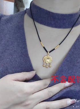 手工编绳翡翠玉石吊坠绳项链挂绳搭配黄金女款项链绳高级配绳礼物